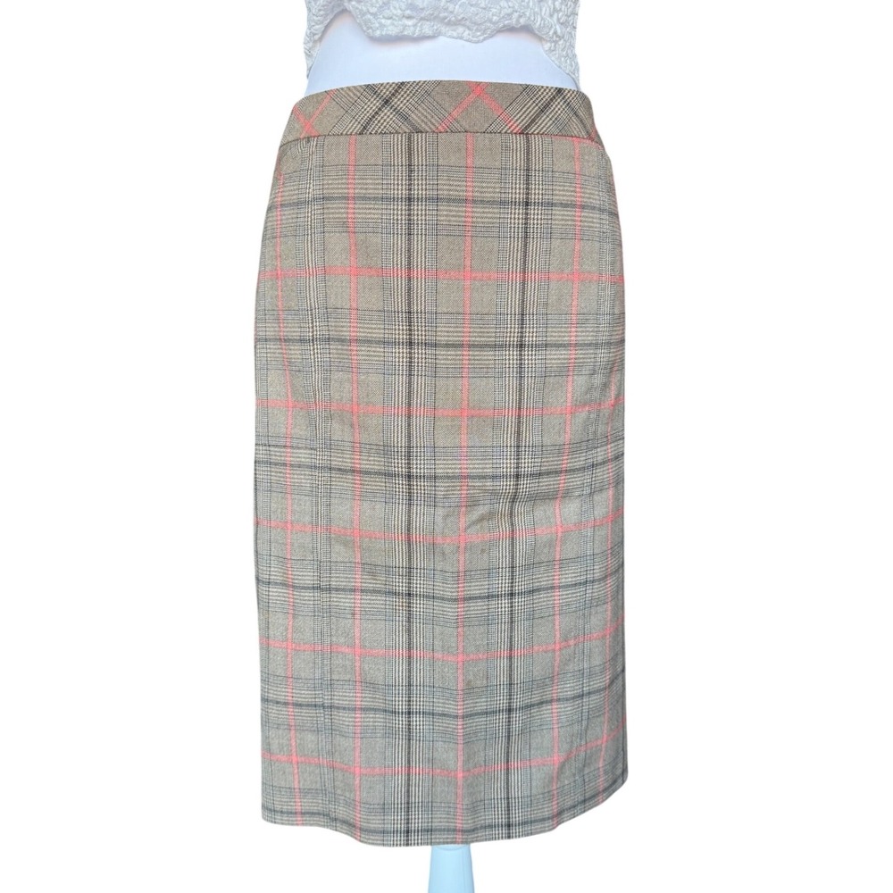 Victoria's Secret Plaid Pencil Skirt Vintage Body by Preppy Brown Fall Size 6